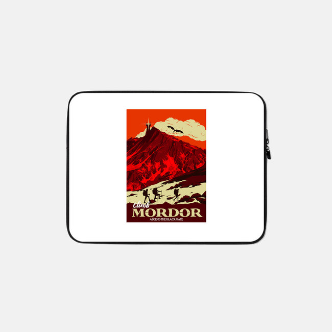 Climb Mordor-none zippered laptop sleeve-heydale