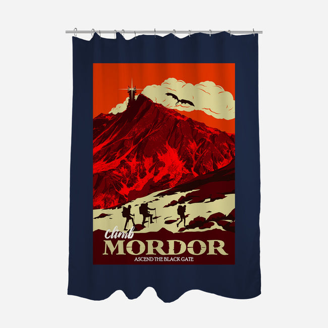 Climb Mordor-none polyester shower curtain-heydale