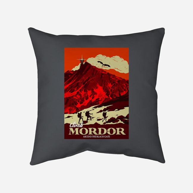 Climb Mordor-none non-removable cover w insert throw pillow-heydale