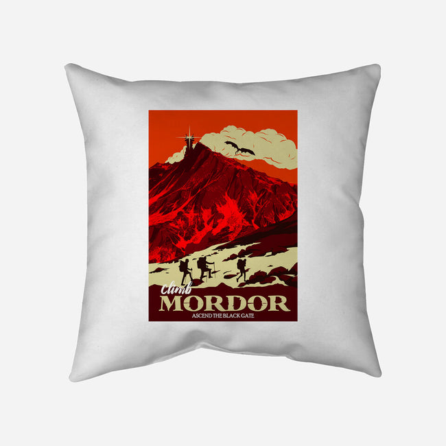 Climb Mordor-none non-removable cover w insert throw pillow-heydale