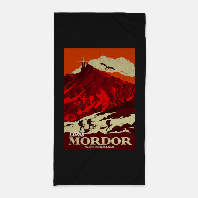 Climb Mordor-none beach towel-heydale