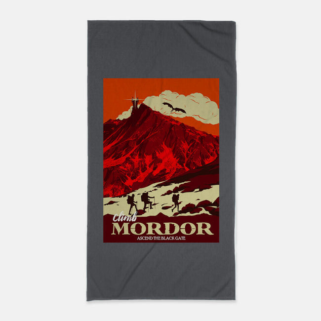 Climb Mordor-none beach towel-heydale