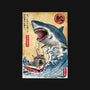 Hunting The Shark In Japan-none removable cover w insert throw pillow-DrMonekers