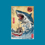 Hunting The Shark In Japan-none removable cover w insert throw pillow-DrMonekers