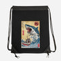 Hunting The Shark In Japan-none drawstring bag-DrMonekers