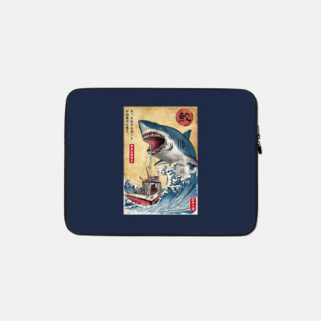 Hunting The Shark In Japan-none zippered laptop sleeve-DrMonekers