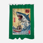 Hunting The Shark In Japan-none polyester shower curtain-DrMonekers