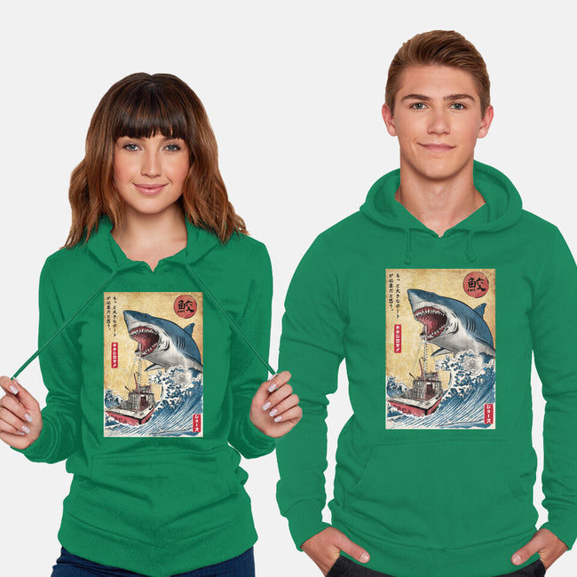 Hunting The Shark In Japan-unisex pullover sweatshirt-DrMonekers