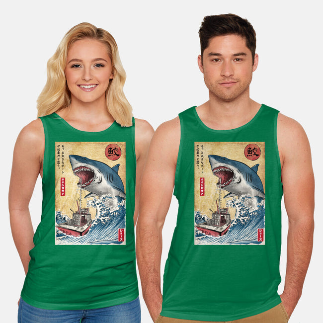 Hunting The Shark In Japan-unisex basic tank-DrMonekers