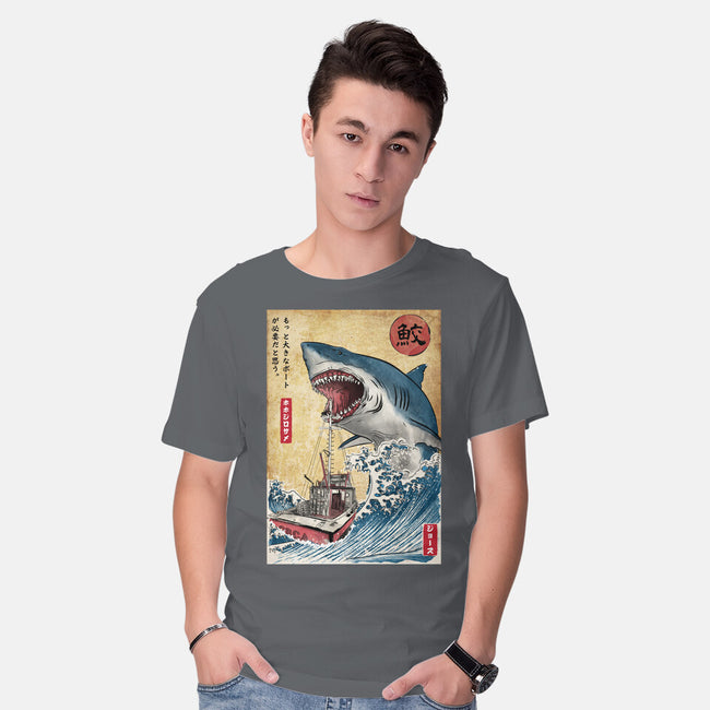 Hunting The Shark In Japan-mens basic tee-DrMonekers