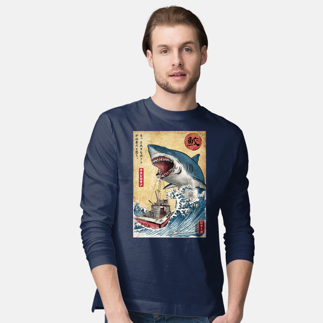 Hunting The Shark In Japan-mens long sleeved tee-DrMonekers