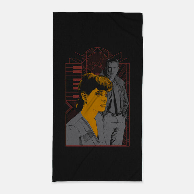 Noir Lovers-none beach towel-Hafaell