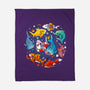 Summer Shark-none fleece blanket-Vallina84