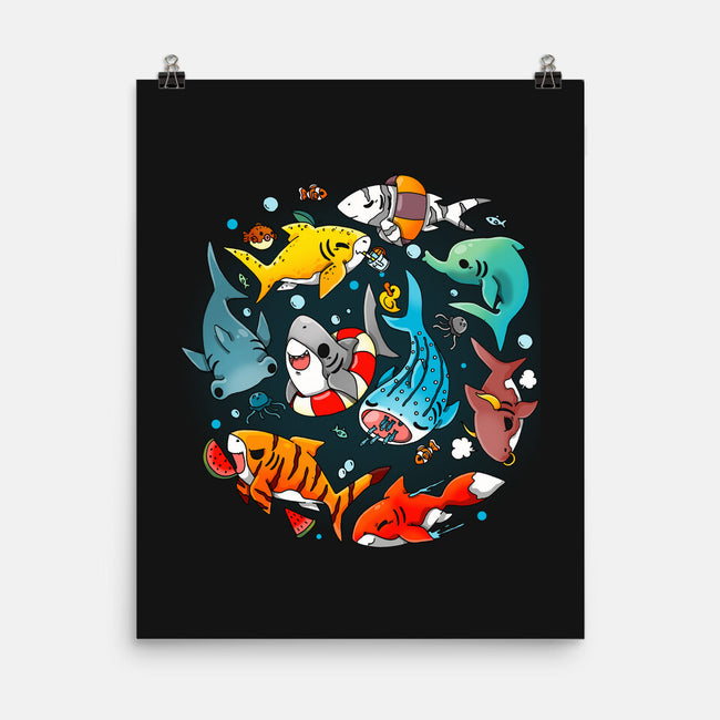 Summer Shark-none matte poster-Vallina84