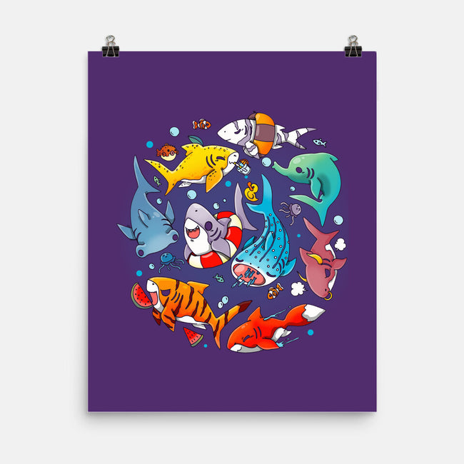 Summer Shark-none matte poster-Vallina84