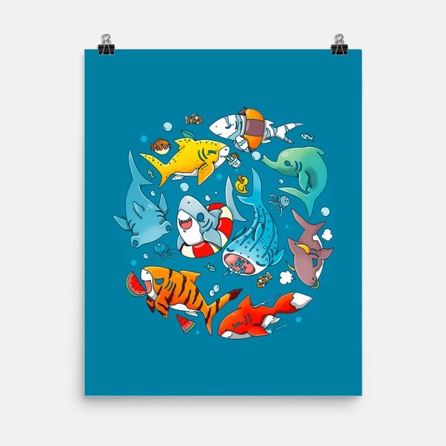 Summer Shark-none matte poster-Vallina84