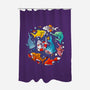 Summer Shark-none polyester shower curtain-Vallina84