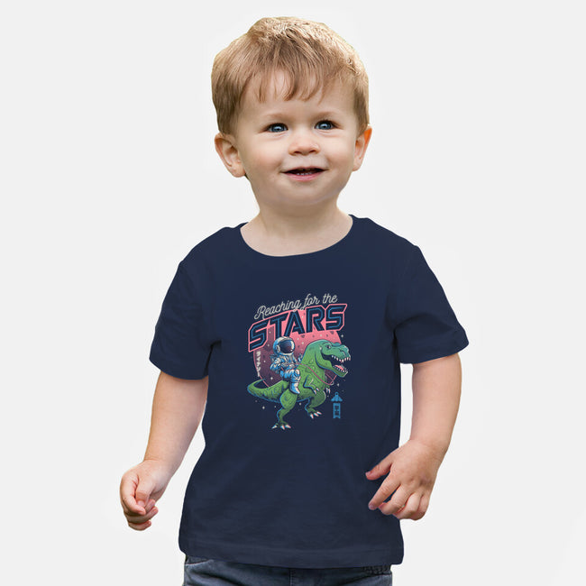 Reaching for the Stars-baby basic tee-eduely
