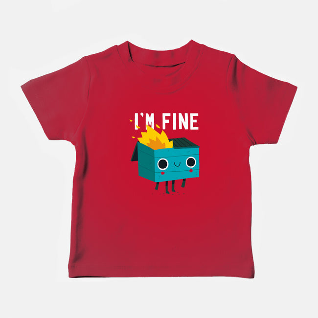Dumpster Is Fine-baby basic tee-DinoMike