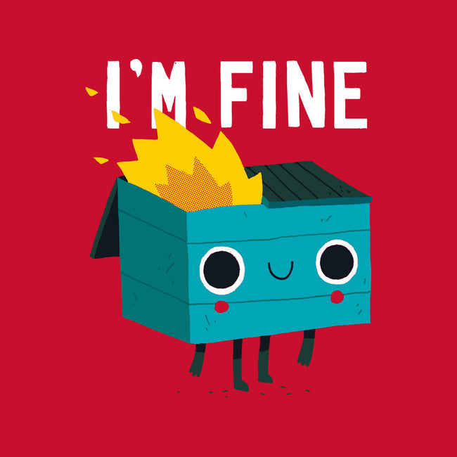 Dumpster Is Fine-womens basic tee-DinoMike