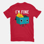 Dumpster Is Fine-womens fitted tee-DinoMike