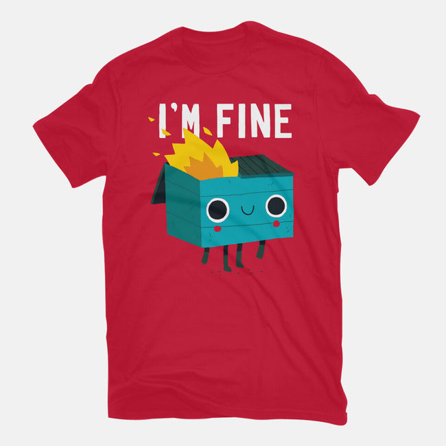 Dumpster Is Fine-mens basic tee-DinoMike