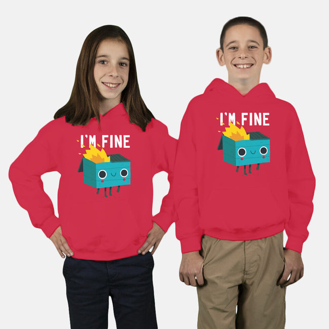 Dumpster Is Fine-youth pullover sweatshirt-DinoMike