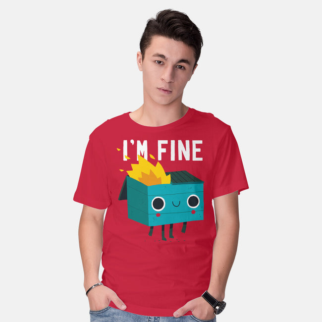 Dumpster Is Fine-mens basic tee-DinoMike