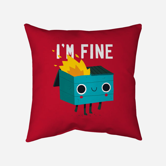 Dumpster Is Fine-none removable cover throw pillow-DinoMike