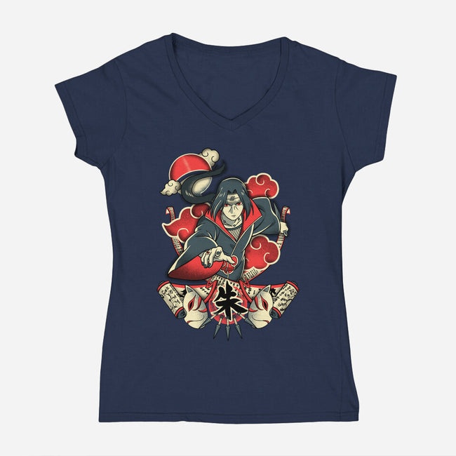 Under My Genjutsu-womens v-neck tee-constantine2454