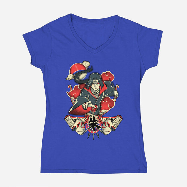 Under My Genjutsu-womens v-neck tee-constantine2454