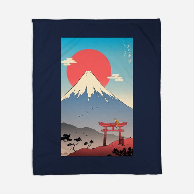 Ikigai In Mt. Fuji-none fleece blanket-vp021