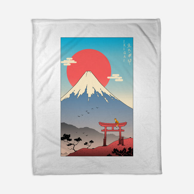 Ikigai In Mt. Fuji-none fleece blanket-vp021