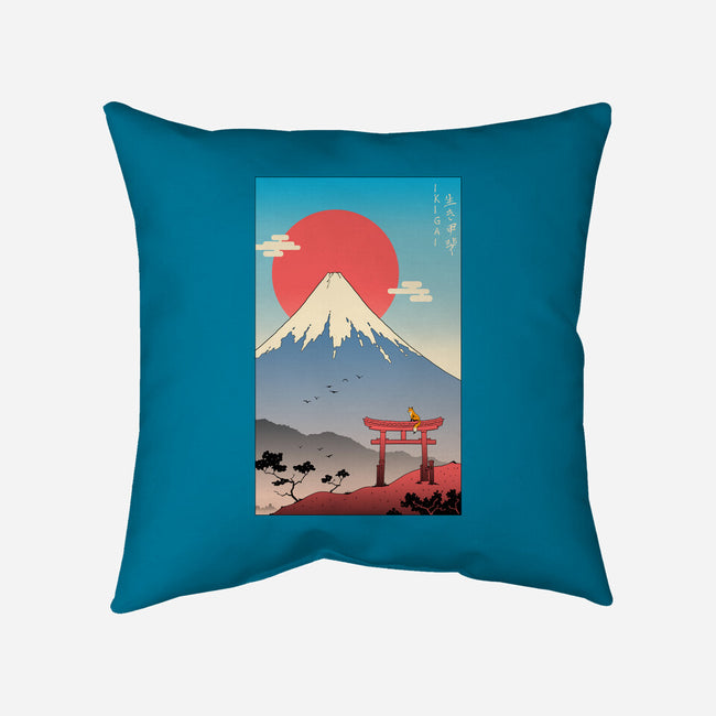 Ikigai In Mt. Fuji-none removable cover throw pillow-vp021