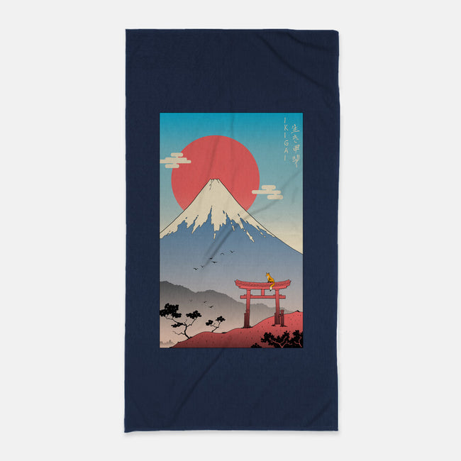 Ikigai In Mt. Fuji-none beach towel-vp021