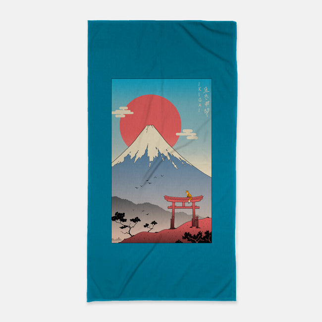 Ikigai In Mt. Fuji-none beach towel-vp021