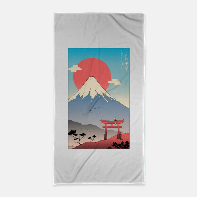 Ikigai In Mt. Fuji-none beach towel-vp021