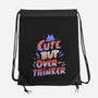 Cute But Overthinker-none drawstring bag-tobefonseca