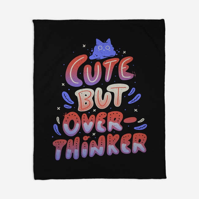 Cute But Overthinker-none fleece blanket-tobefonseca