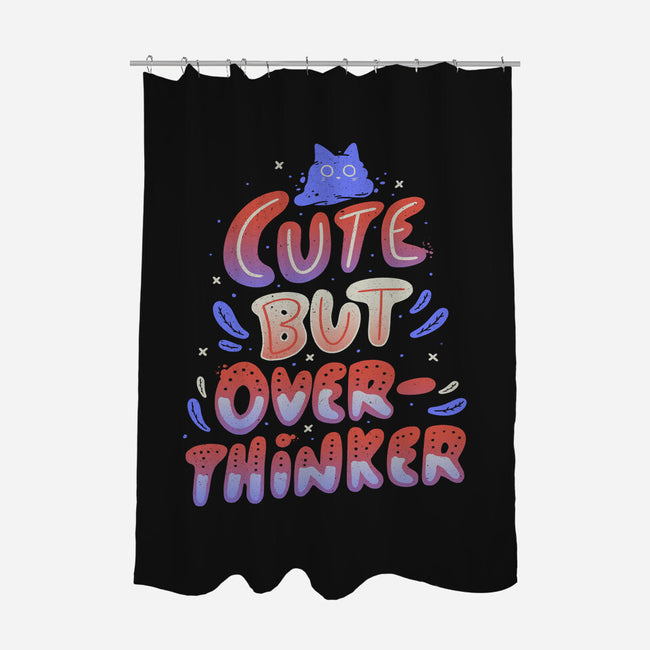 Cute But Overthinker-none polyester shower curtain-tobefonseca