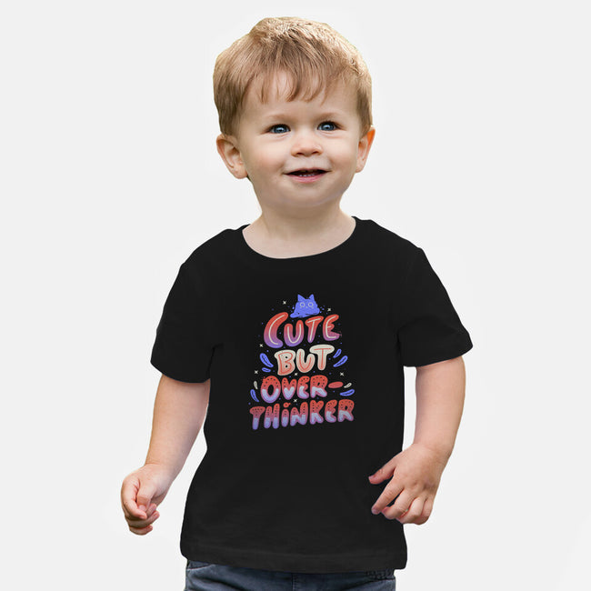 Cute But Overthinker-baby basic tee-tobefonseca