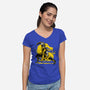 Legend Of Ninja-womens v-neck tee-summerdsgn