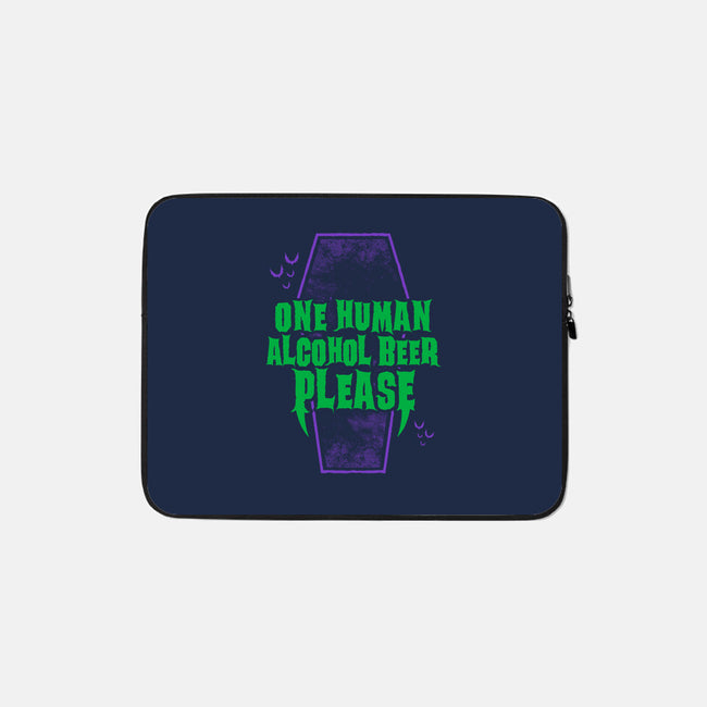 One Human Beer-none zippered laptop sleeve-Nemons