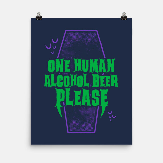 One Human Beer-none matte poster-Nemons