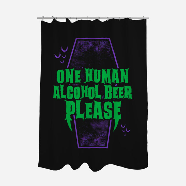 One Human Beer-none polyester shower curtain-Nemons