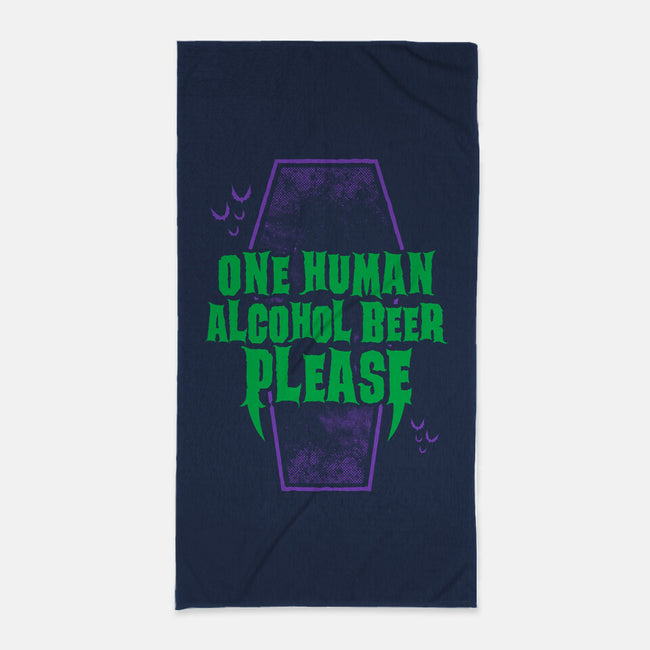 One Human Beer-none beach towel-Nemons