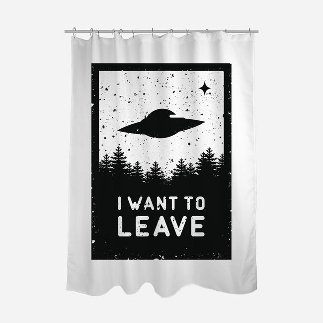 I Want To Leave-none polyester shower curtain-BadBox