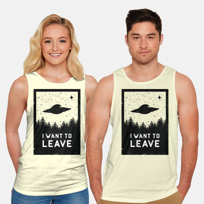 I Want To Leave-unisex basic tank-BadBox