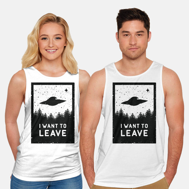 I Want To Leave-unisex basic tank-BadBox