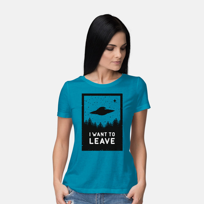 I Want To Leave-womens basic tee-BadBox